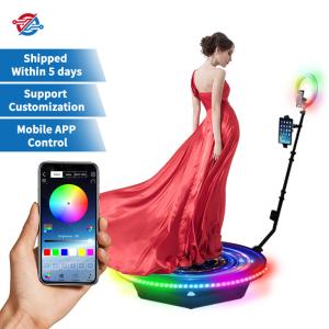  Selfie Slow Rotating 360 Photo Booth With Ring Light Phone App Control Manufactures
