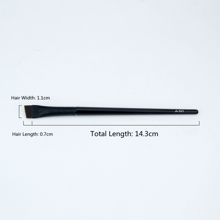 Fine Black Super Think Private Label Eyebrow Brush Thin Makeup Angled Brush Eyebrow
