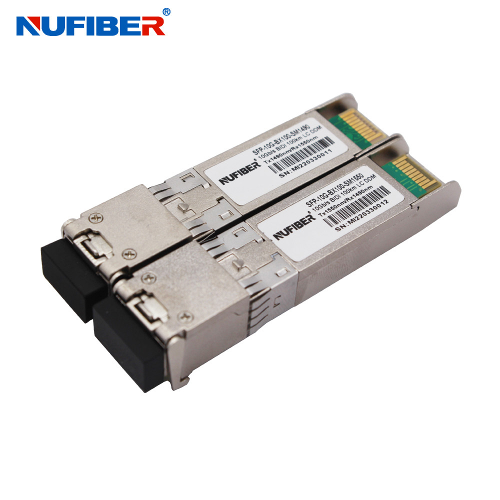 1490 / 1550nm 10G WDM SFP Module Bidi 100km Simplex SM LC Connector