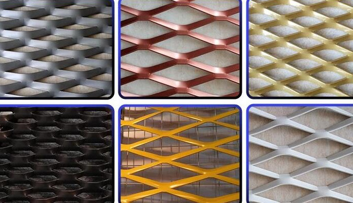 10 * 20mm Diamond Hole Expanded Wire Mesh PVC Coated For Ceiling Decorative