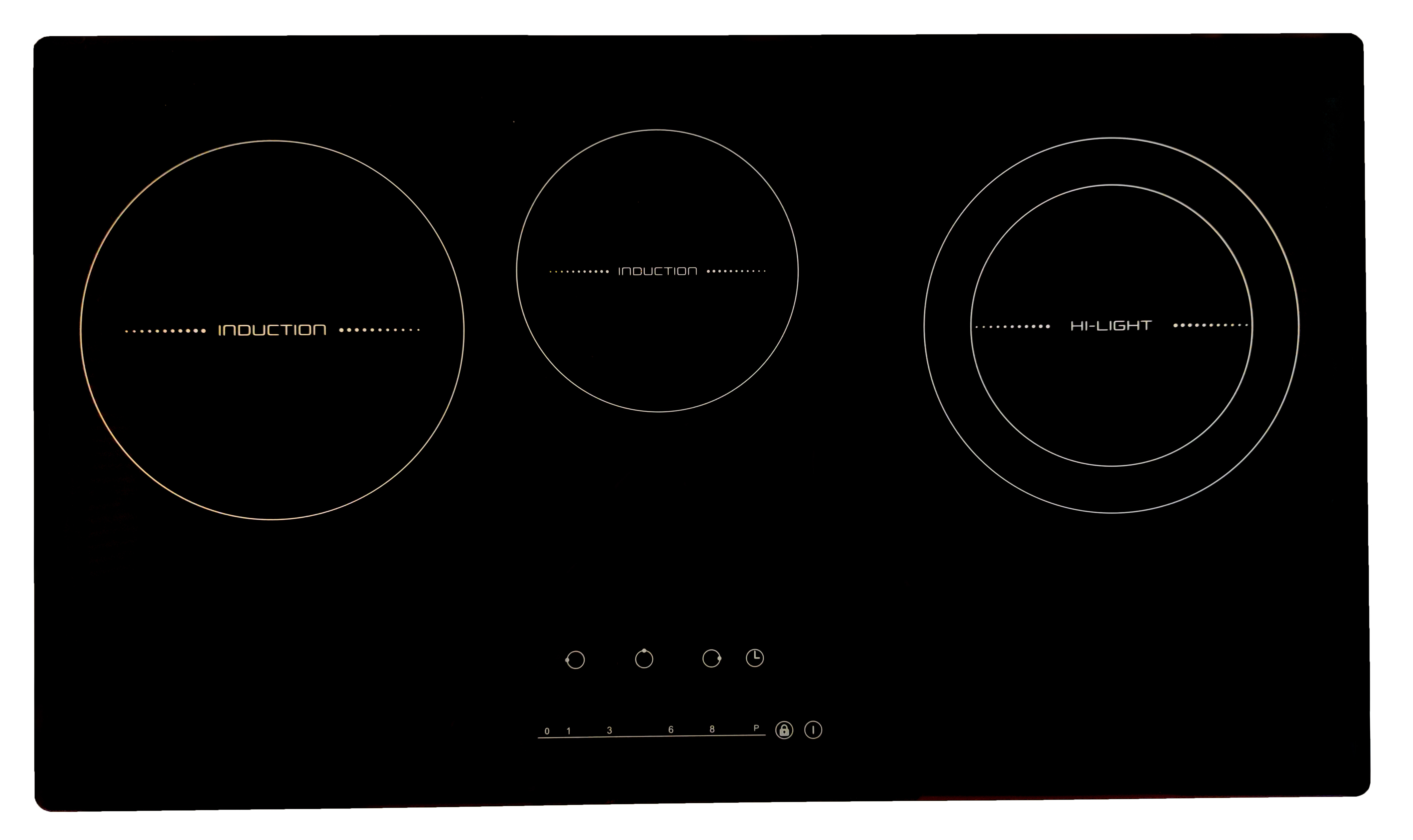Triple Zone Mix Induction Ceramic Electric Hob Stove