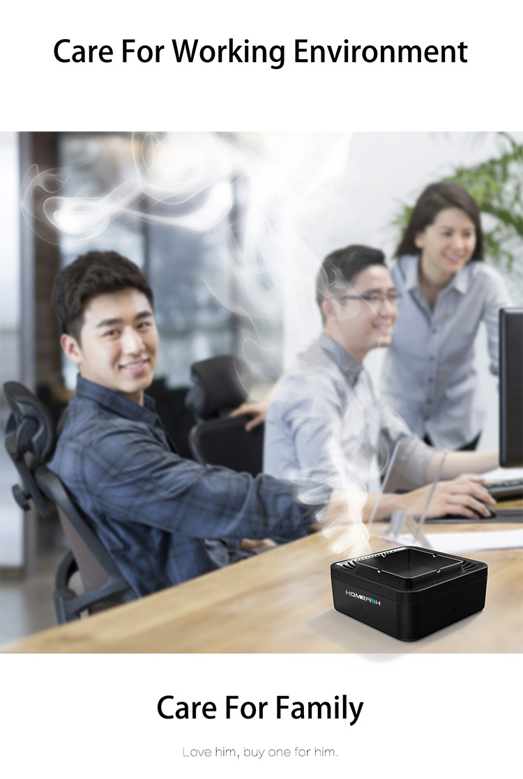 Homefish OEM 2023 Newest Purificador De Aire Portatil Purificateur Ions Negative Air Purifier For Car Home Ashtray Air Purifier