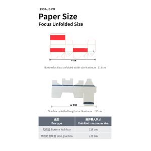 PLC Controlled 1300JGKW Folder Gluing Machine for Corrugated and Cardboard Boxes