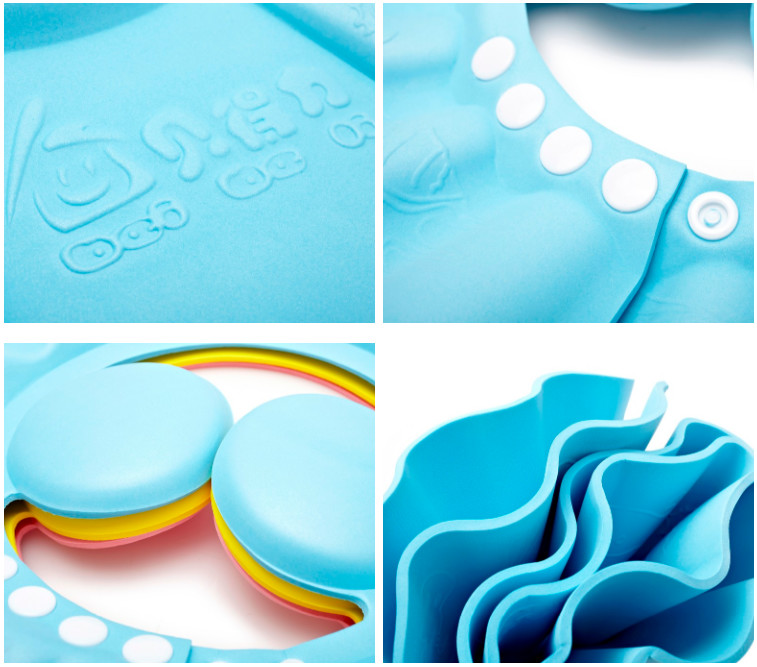 Safety Product Baby Shampoo Cap With Ear Cover / Adjustable Baby Shower Hat