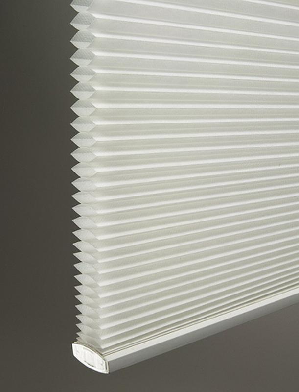 Cordless Double Pleated Honeycomb Window Shade Windproof Polyester Material