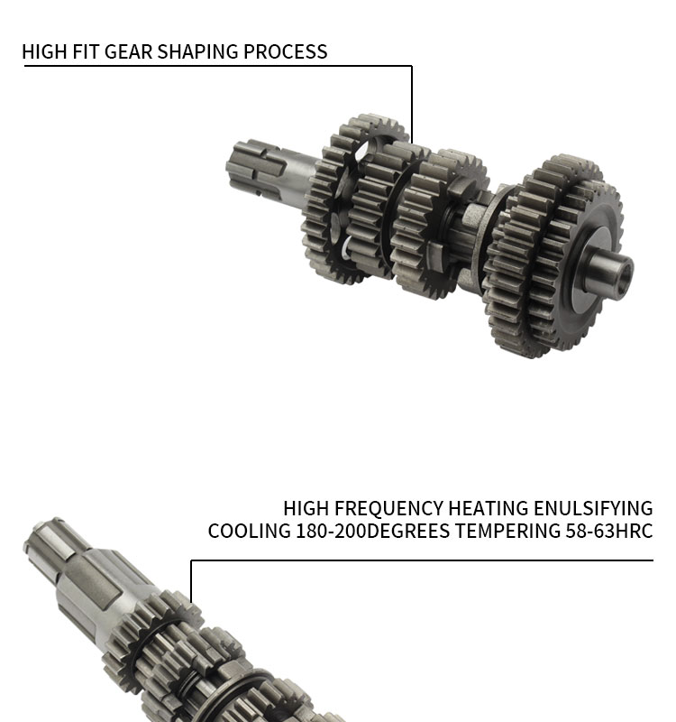 Motorcycle Steel Counter Shaft And Main Shaft For Honda CG125 CG150 Engine Gears