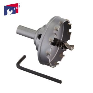 China Durable 4 Inch Carbide Hole Saw Cutter , Metal Cutting Hole Saw With 3 Flat Shank on sale