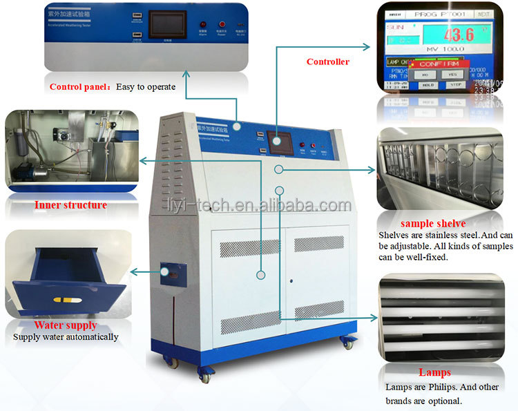 220V 50Hz UV Weathering Aging Chamber, Liyi UV Accelerated Weathering Tester