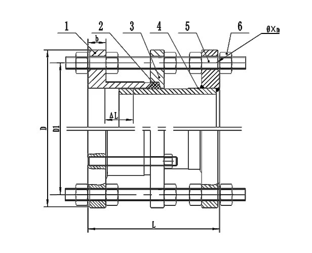 EN 1092-2 Ductile Iron Double Flange Loose Sleeve Force Transmission Joints