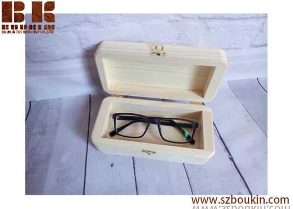 Quality Natural Wood box eyeglasses case sunglasses case Unfinished wooden box glasses eco friendly for sale