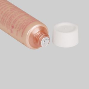 D19mm 10-25ml custom cream cosmetic packaging soft tube with frosted white screw