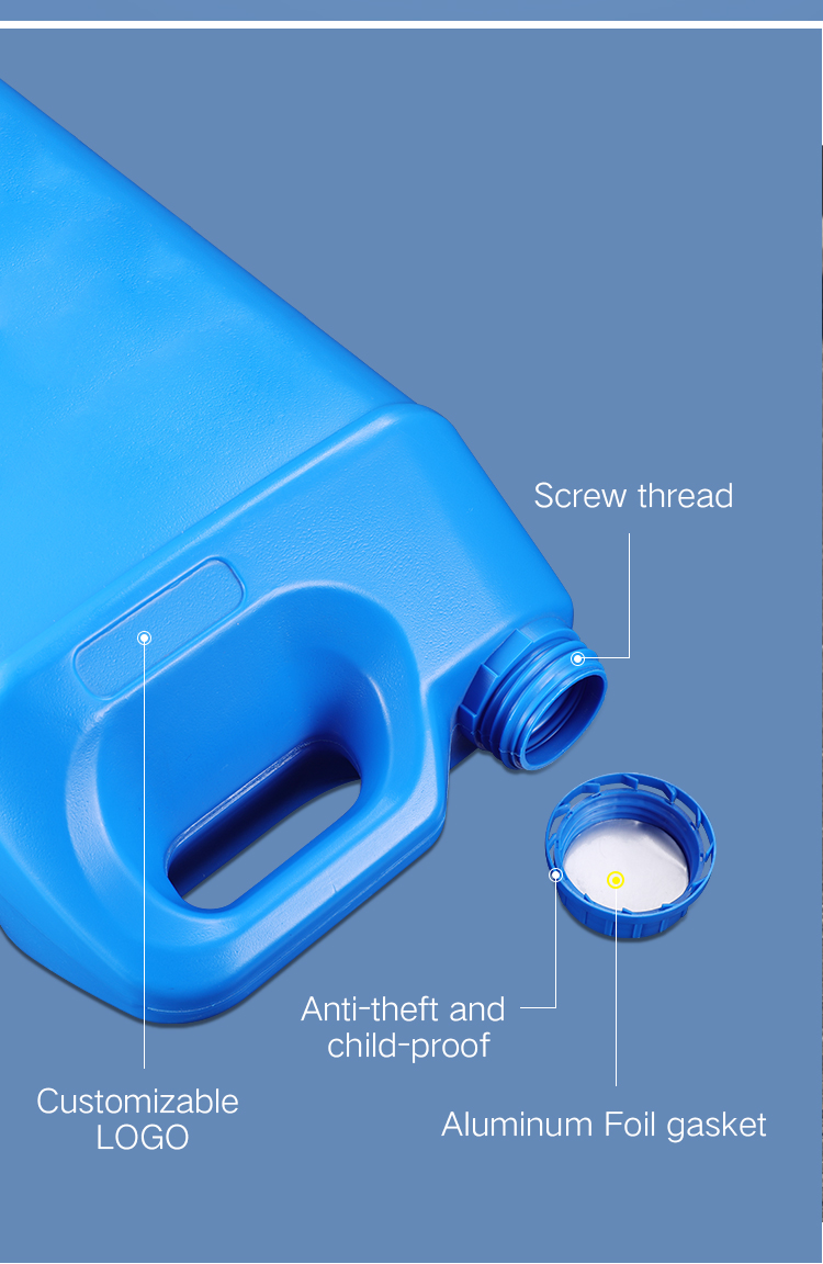Stackable Plastic Square Sealed 25l Jerry Can For Agricultural Pesticide Packing