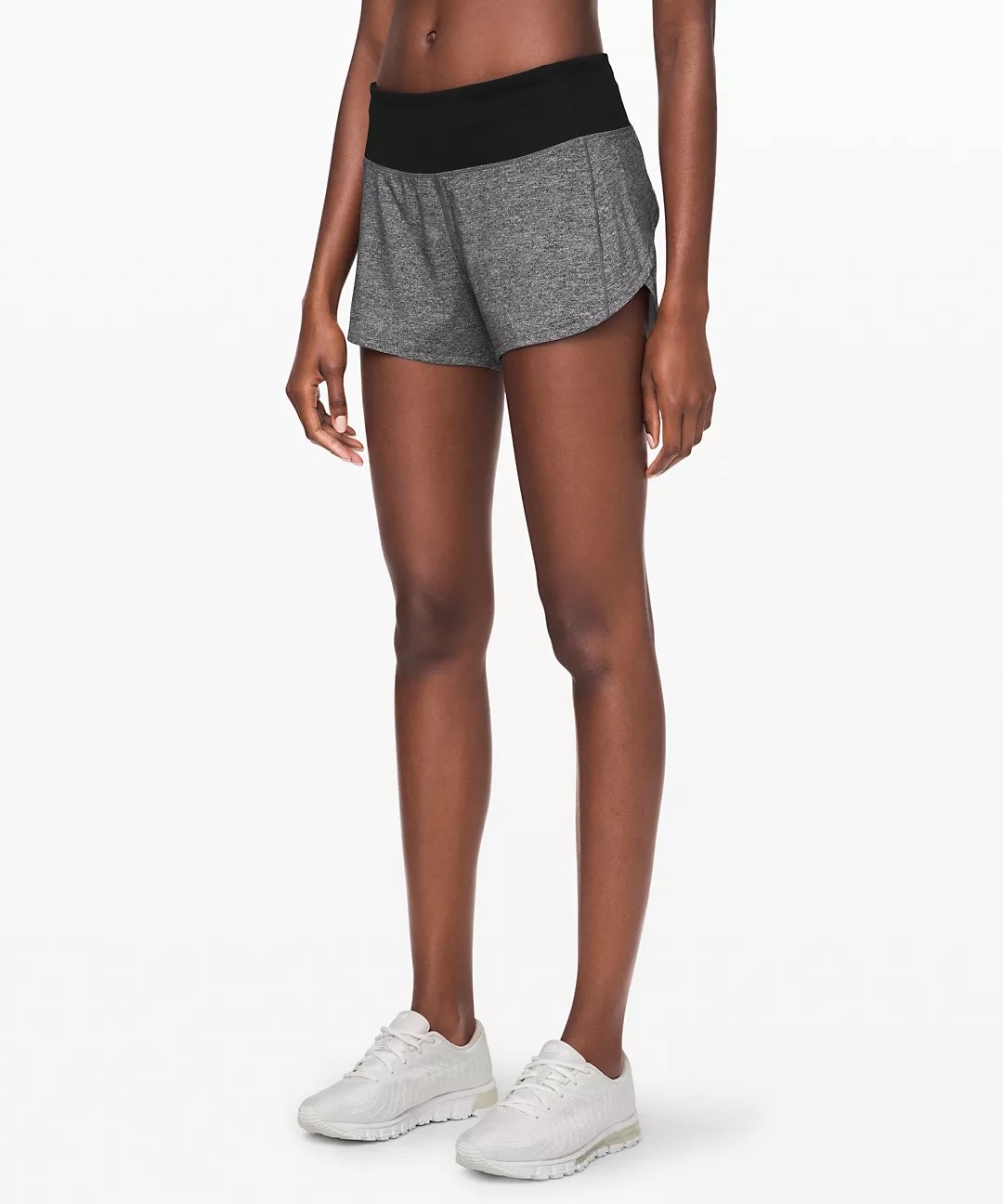 Women'S Work Out Shorts Zipper Phone And Key Pocket On Back Waist Band