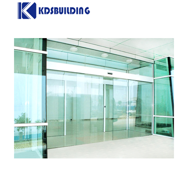 Electric Aluminum Automatic Sliding Door Temper Double Glass Entry Gate
