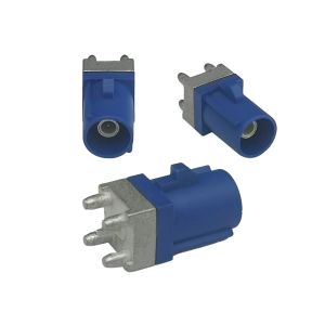 RF Connector FAKRA C Right Angle Plug PCB Mount For Navigation System Antenna