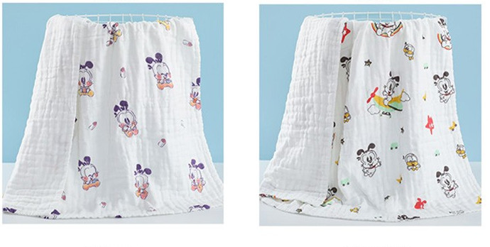 Soft Good Air Permeability 53'' Printed Gauze Fabric Non Irritating For Garment