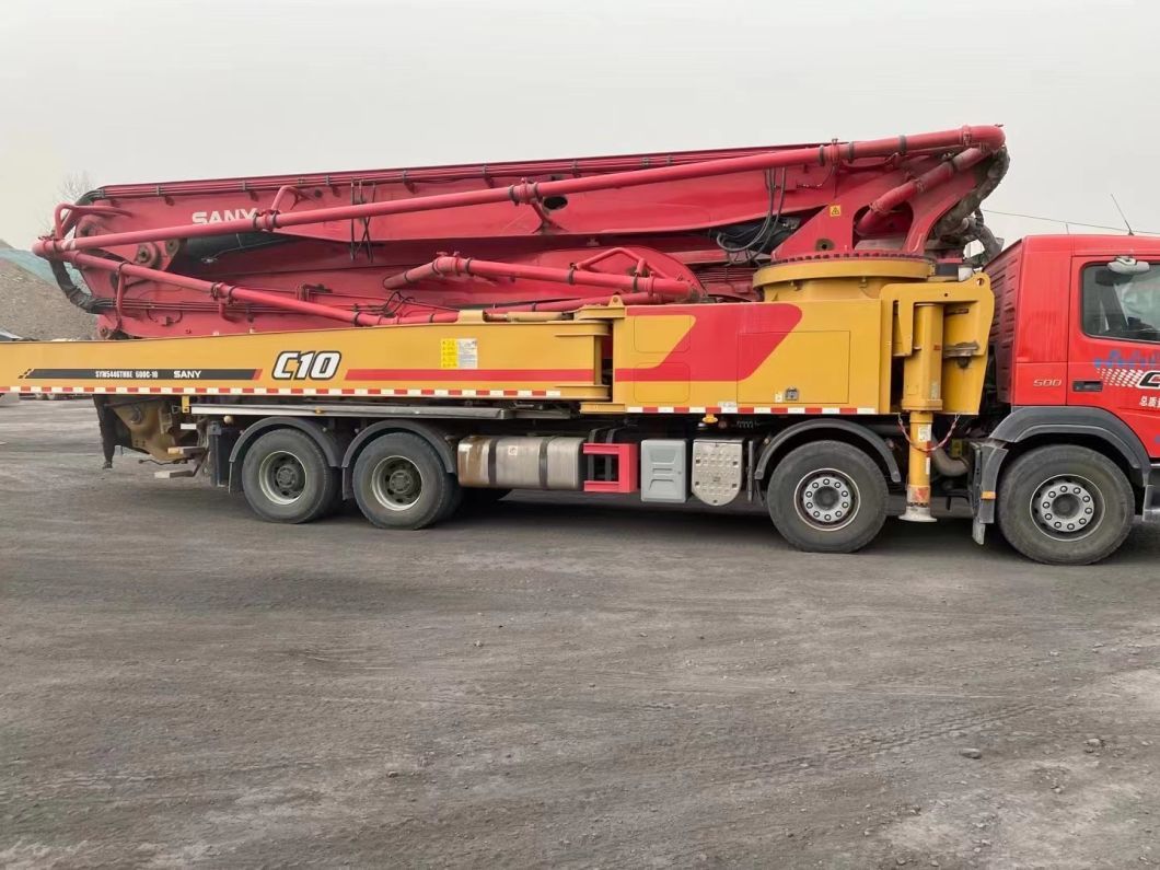 Used Concrete Pump Truck 60m Volvo Chassis Concrete Boom Pump Concrete Mixing Plant