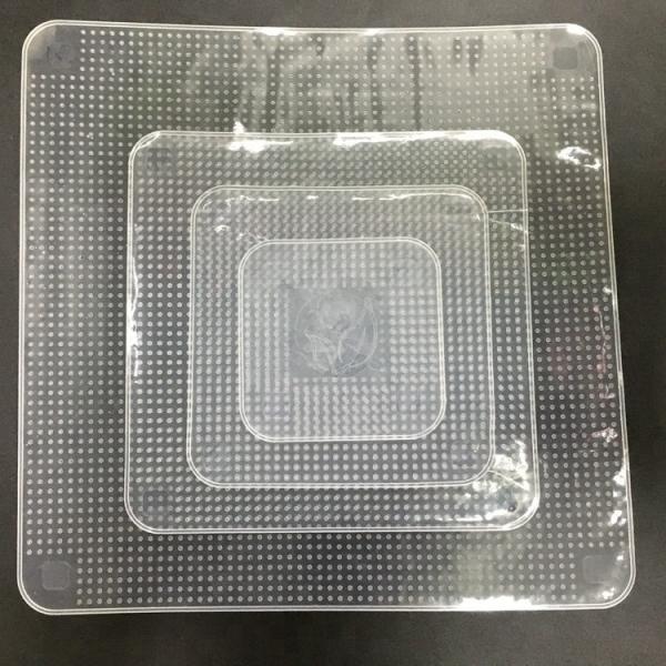 4 Sets Silicone Suction Lids And Food Covers Transparent Kitchen Tool Customized