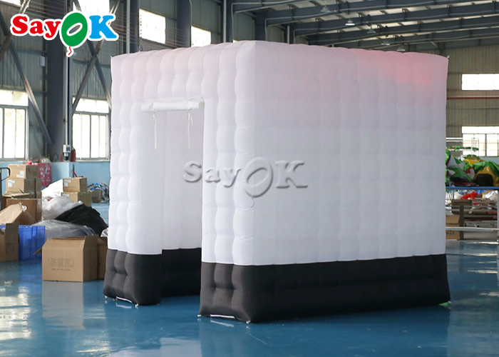 Inflatable Party Tent 2.5m / 8ft White Square Blow Up Photo Booth Tent With Led Light