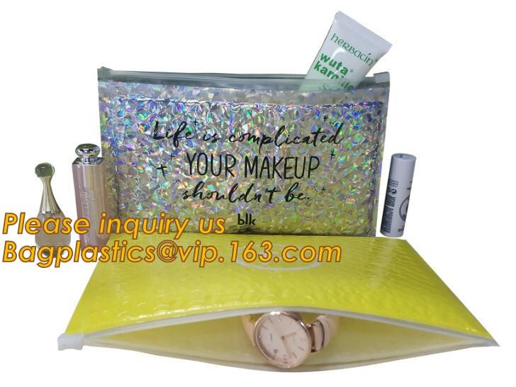 Flat Envelopes Zip lock Bubble Bag, Low Price Most Popular Bubble Slider Bag,Plastic PE Material Mailer Slider Air Ziplo