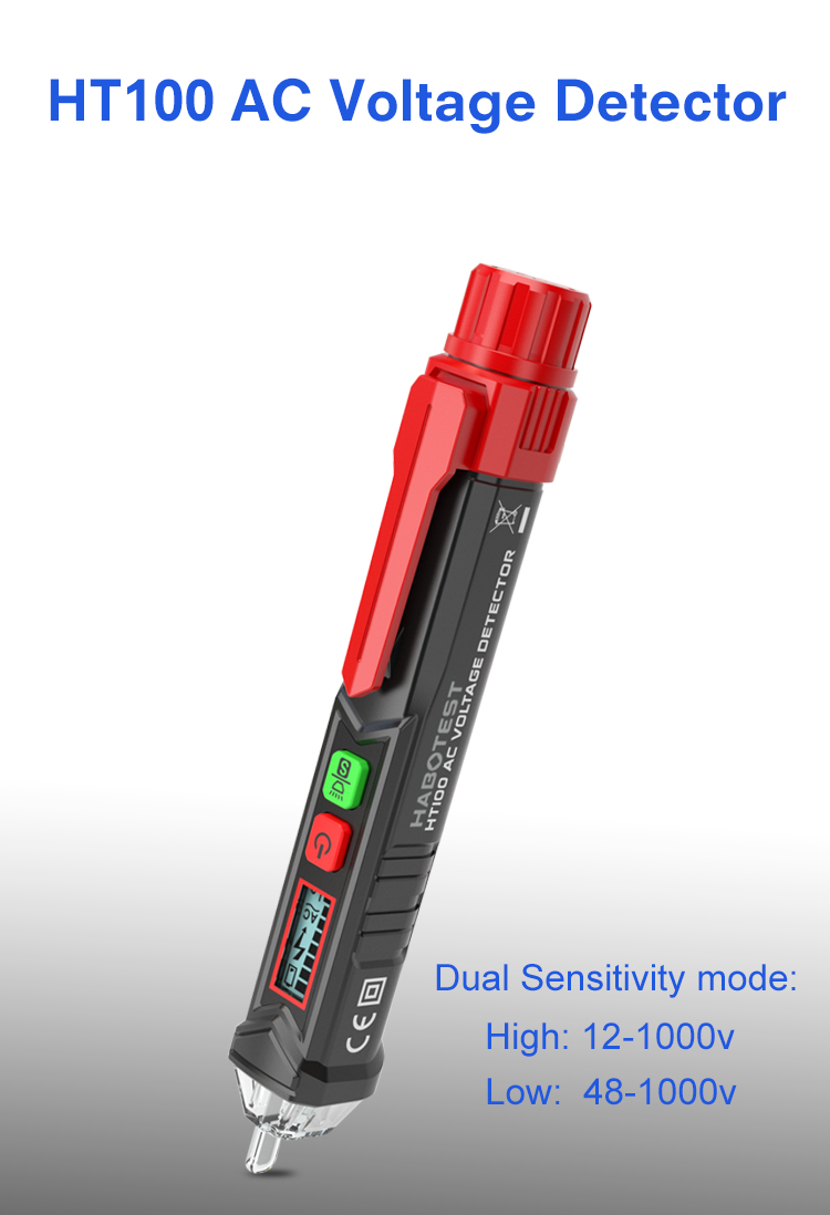 HT100 Non Contact AC Voltage Detector With Dual Sensitivity Mode OEM ODM Available