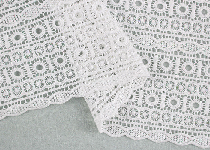 Embroidered Guipure Water Soluble Lace Cotton Chemical Lace Fabric For Clothing