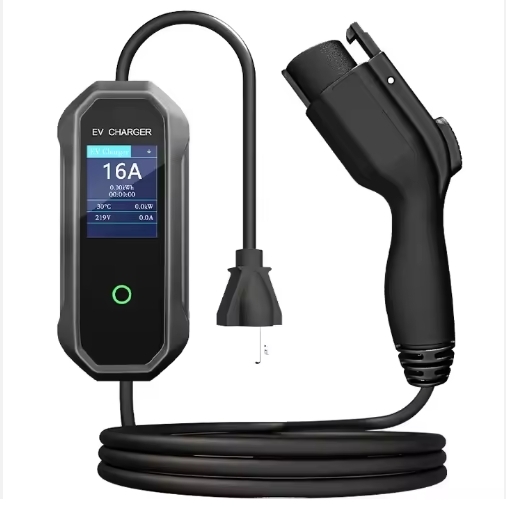 Quality 3.5KW/7KW Mobile EV Charger with 5M Cable and LED Display for sale