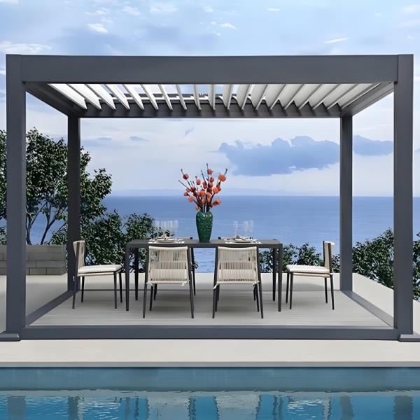 Innovative Aluminum Pergola with Metal Roof: Smart, Sturdy, Stylish Outdoor