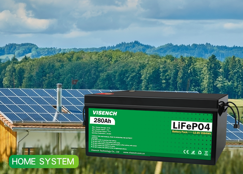 Visench Solar Energy 12V 280Ah Rechargeable Lithium Iron Phosphate Battery 12.8V 280Ah Lifepo4 Batteries