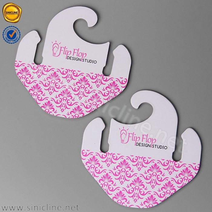 Rigid Paper Board Flip Flop Hanger ODM Shoe Holder Hanger For Shopping Mall