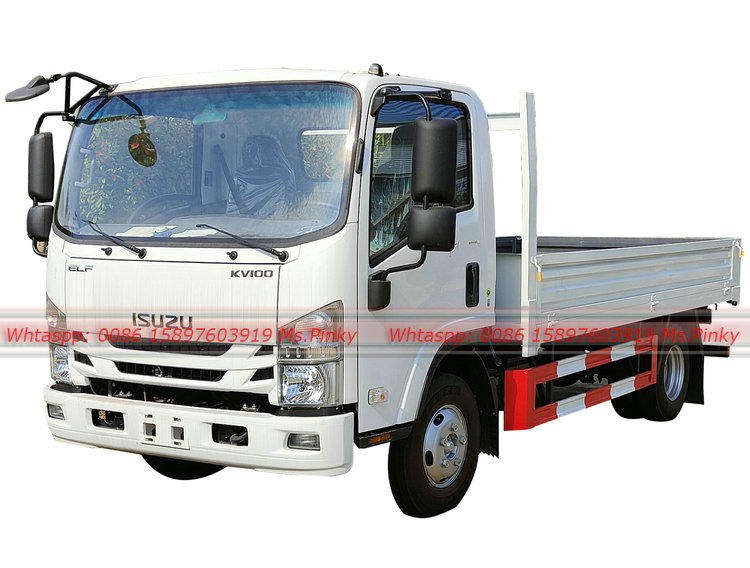 ISUZU KV100 5Tons Small Cargo Trucks 120HP Light Lorry Flatbed Truck Cheaper Price for Sales
