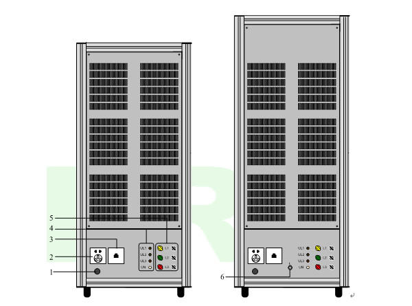 Three Phase 300v Power Supply , Laboratory Power Source 45Hz - 65Hz Overload Protection