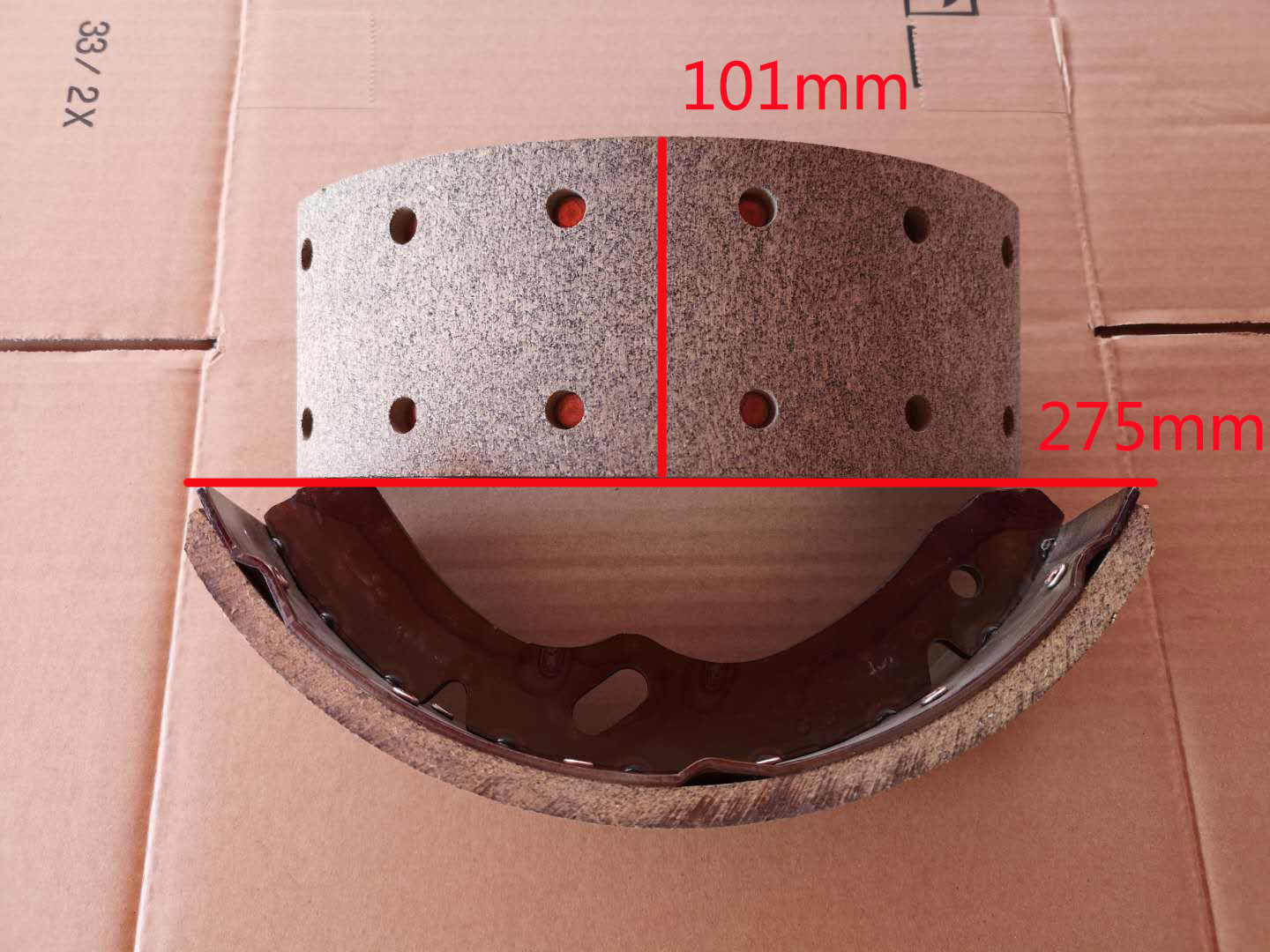 8972010610 ISUZU Brake Lining With Shoes K4459 100mm Wide 12 Rivet Holes