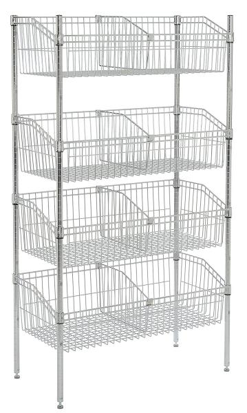 Floor Type Commercial Wire Shelving , Hotel Counter Top And Food Prepare
