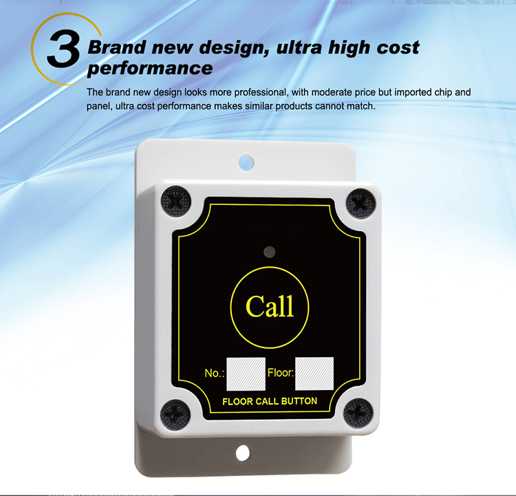 construction site floor call hoist wireless calling bell button