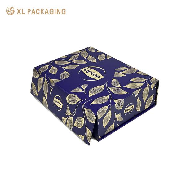 Custom Beauty Packaging Gifts Box Magnetic Button Flip Paper Box Foldable For