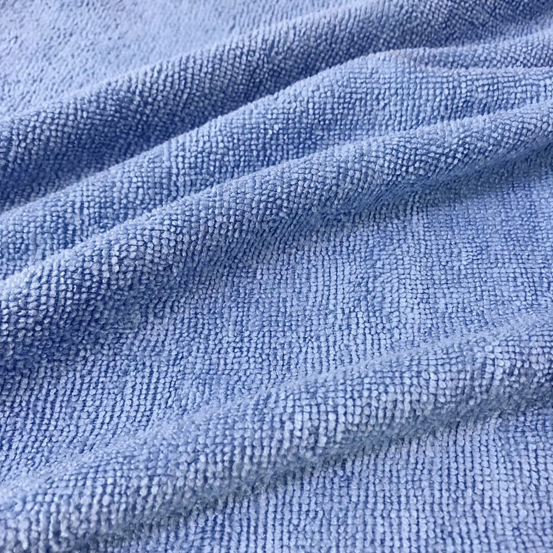 Thick blue plain design microfiber dry water wipes OEM supplier