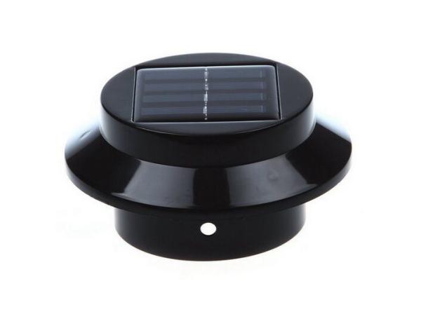 Solar Powered Fence Gutter Light with 3 LED 2 Battery Outdoor Garden Wall Lobby