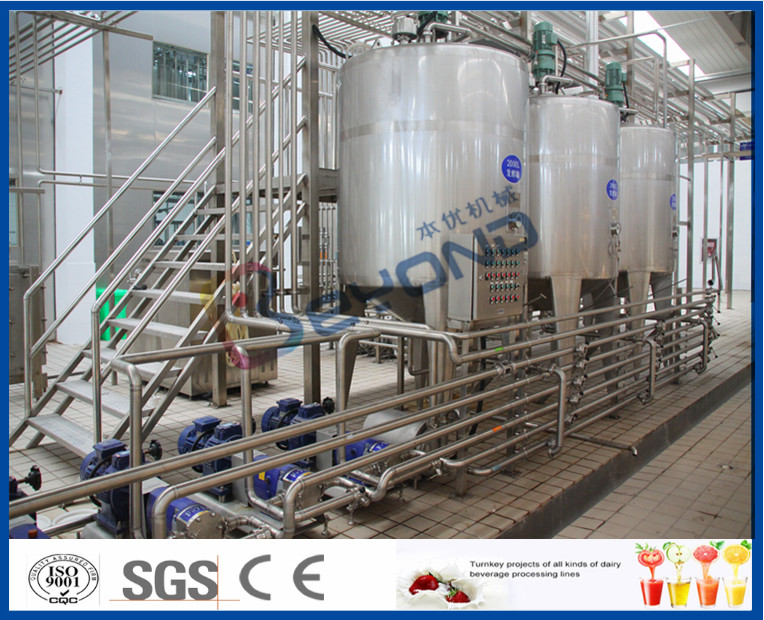 SGS Sanitary 1000L/H Yoghurt Processing Line With Auto CIP Cleaning