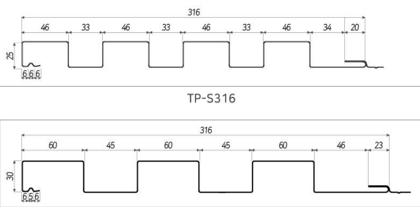 wall claddding drawing profile