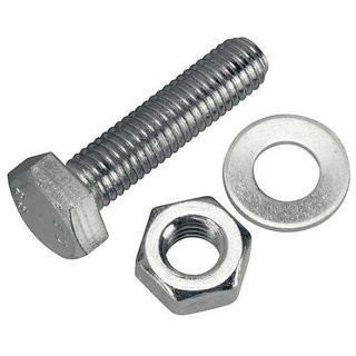 Din6921 class 58 galvanized zinc coating 1/4" Fully Threaded hex flange bolt