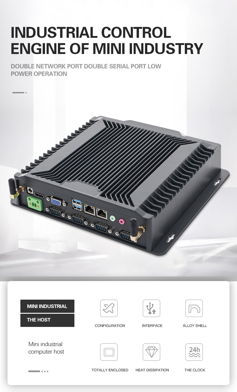 Fanless Rugged Mini Pc With Serial Port