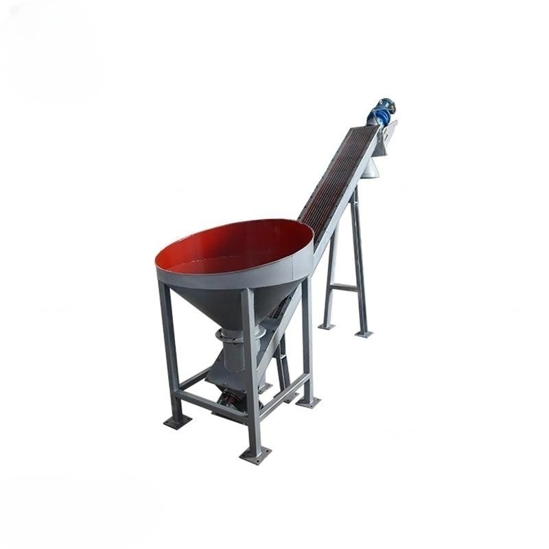OEM Custom Conveying Plastic Grain Helical Ice Conveying Machinery Inclined Screw Conveyor