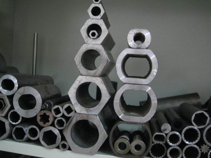 buy Outside round inside hexagonal seamless steel tubes