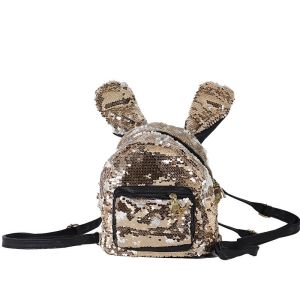 Stylish Shiny Sublimation Sequin Backpack With Rabbit Ear For Sublimation