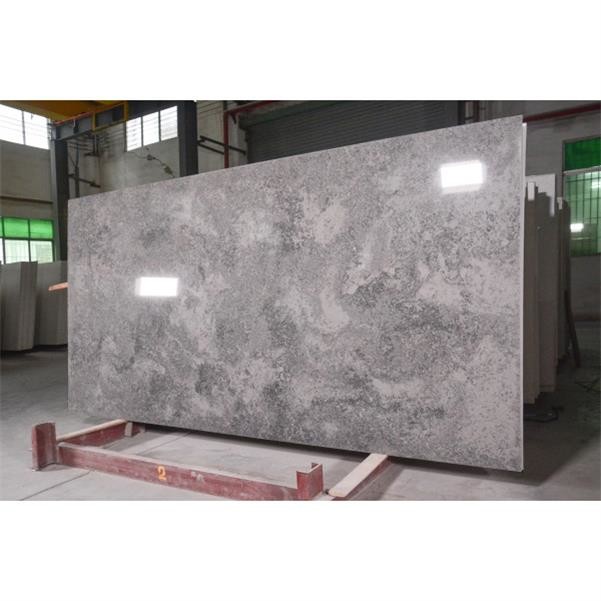 Leathered Finish 20MM Grey Calacatta Wall Panel Quartz Surface