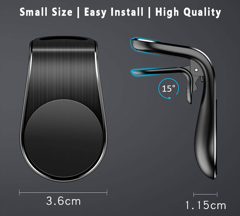 Magnetic Car Vent Phone Mount Anti-Slip Anti-Scratch Super Strong Magnets 360 Degree Rotation