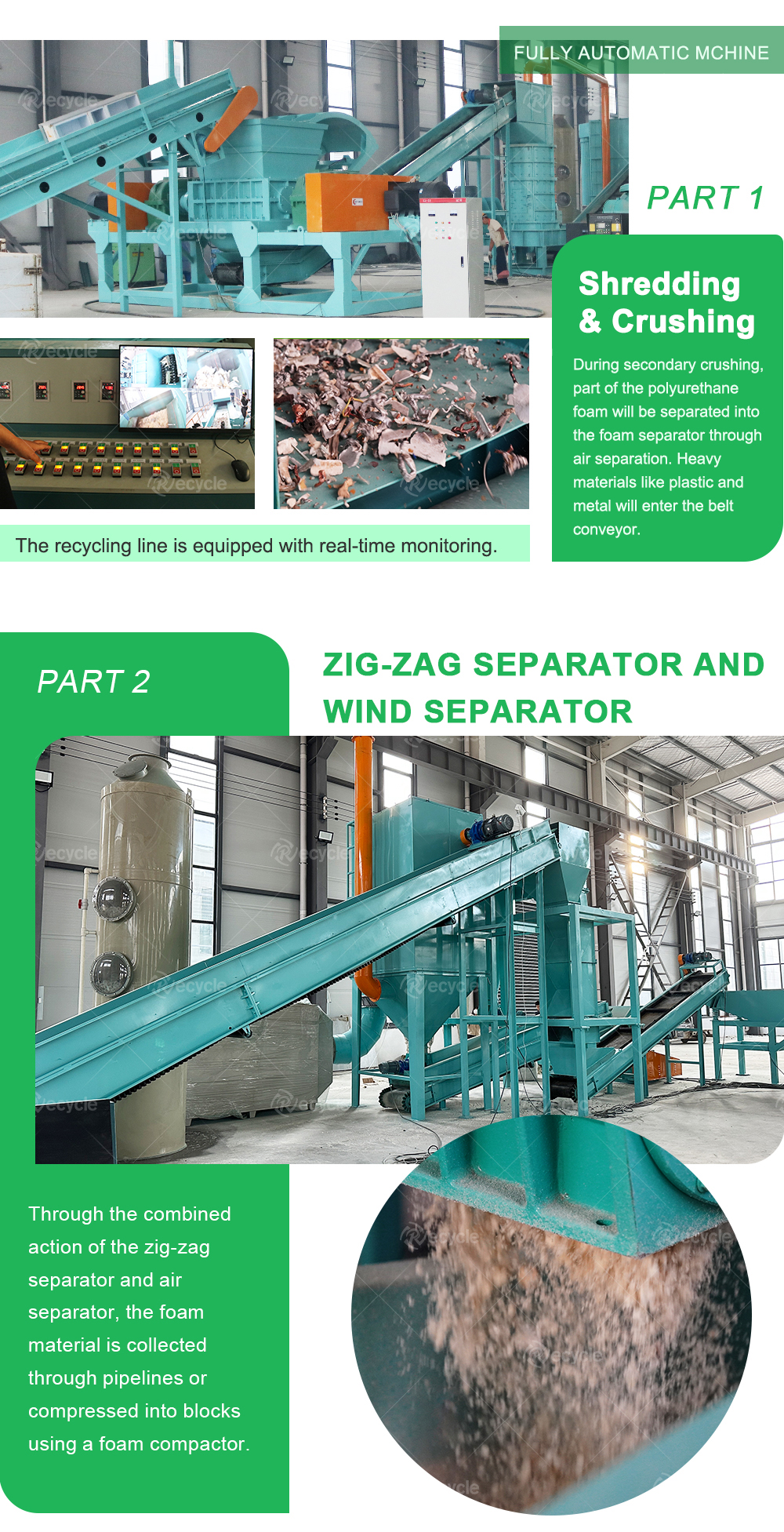 25-100units/H Fridge Recycling Machine / Home Appliance Refrigerator Dismantling Machine