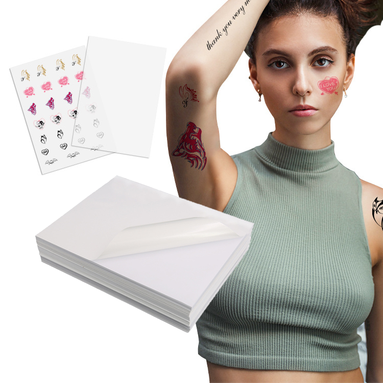 Custom Body Inkjet Printing Waterproof Tattoo Water Transfer Paper for Body Decoration
