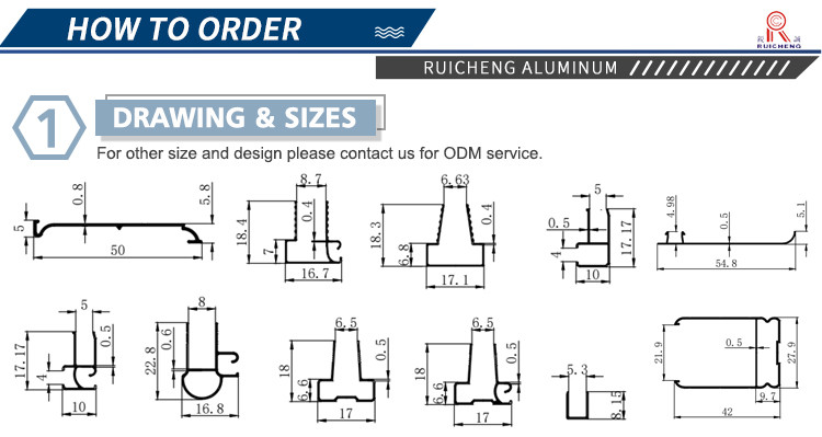Anodized 6063 Aluminum Extrusion Profiles For Whiteboards Frame